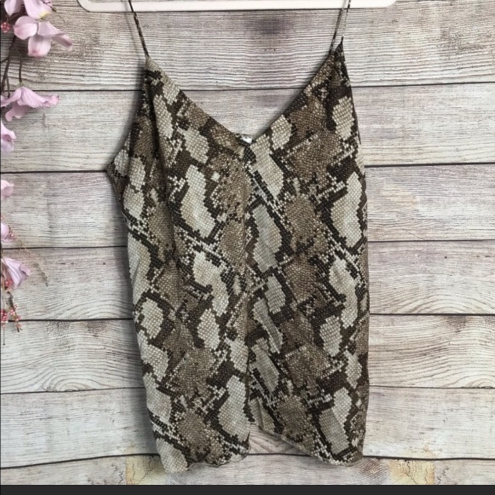 Snakeskin print top